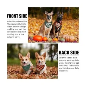 Paquete de 3 bandana de Halloween para perro triángulo_4