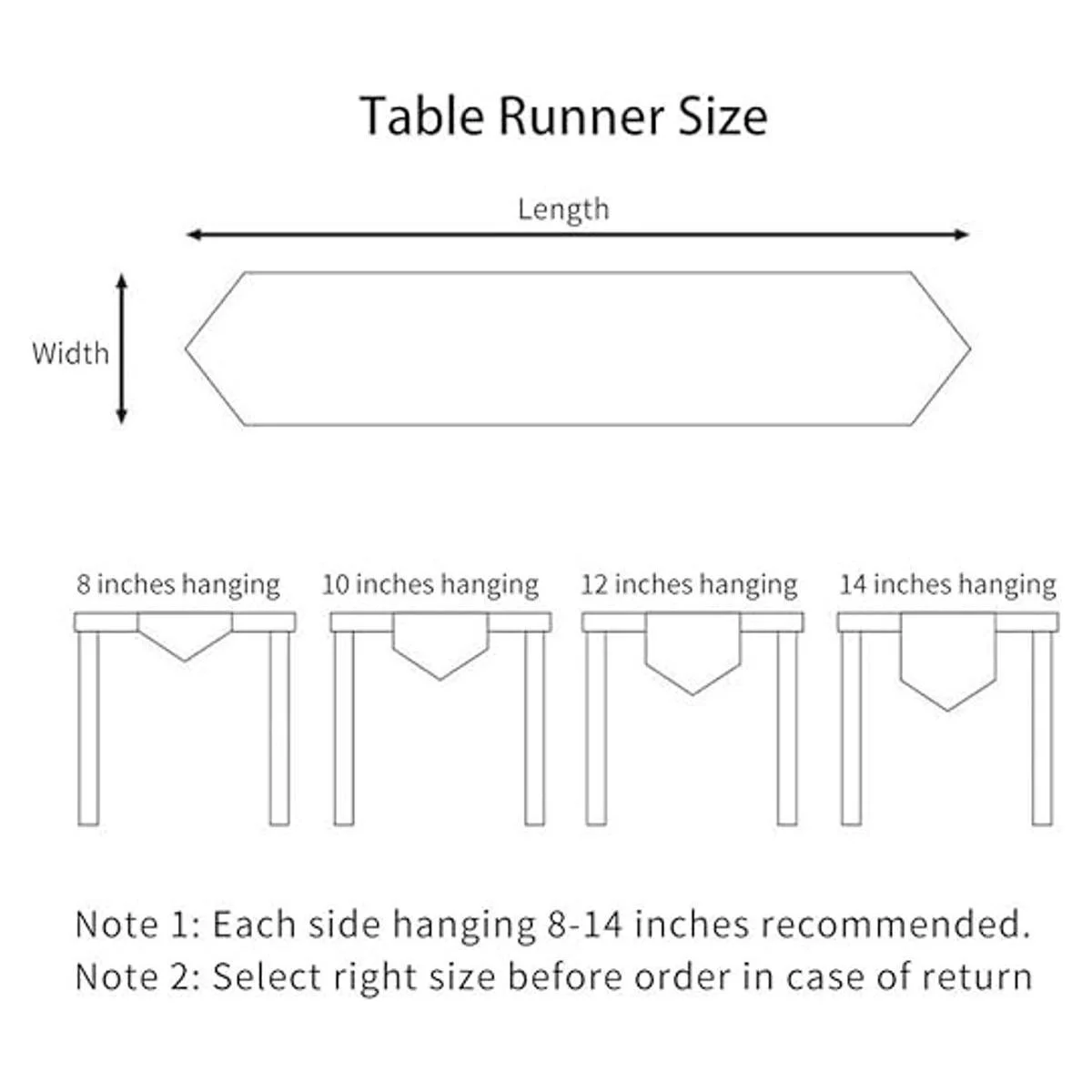 ARTABLE Camino de mesa rectangular de tela para casa_6