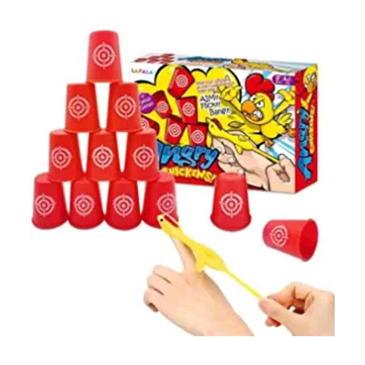 LAFALA Slingshots Juego de 12 copas de pollo y pollo_1