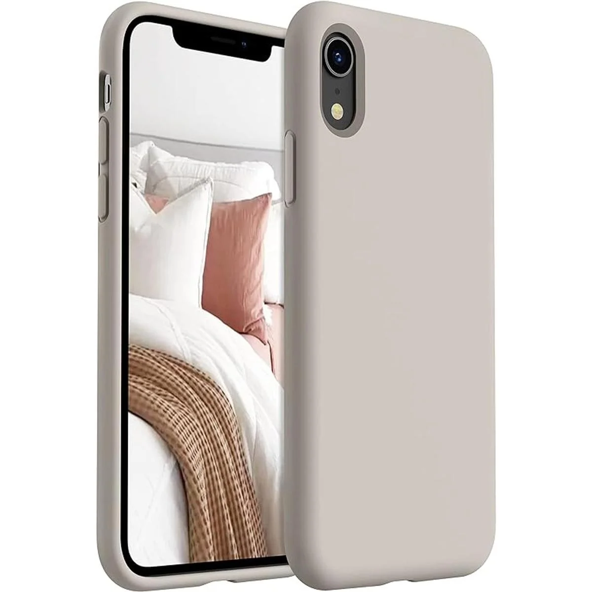 AOTESIER Funda para iPhone XR ultrafina de silicona con_1