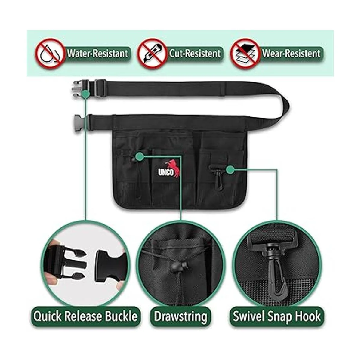 UNCO Delantal de cintura para herramientas de jardinería_4
