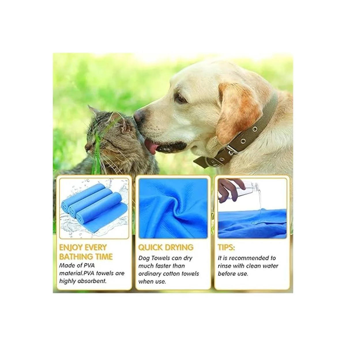 3 piezas absorbente toalla de baño de perro toalla de baño_3