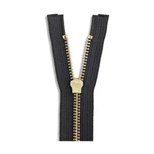 Chaqueta de latón de 12.0 in con cremallera negra para_3