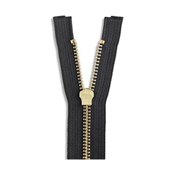 Chaqueta de latón de 12.0 in con cremallera negra para_3