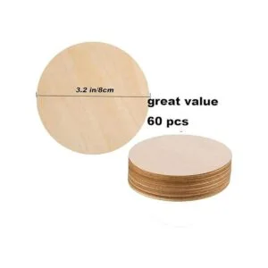 Paquete de 60 círculos de madera de 3 pulgadas para_3