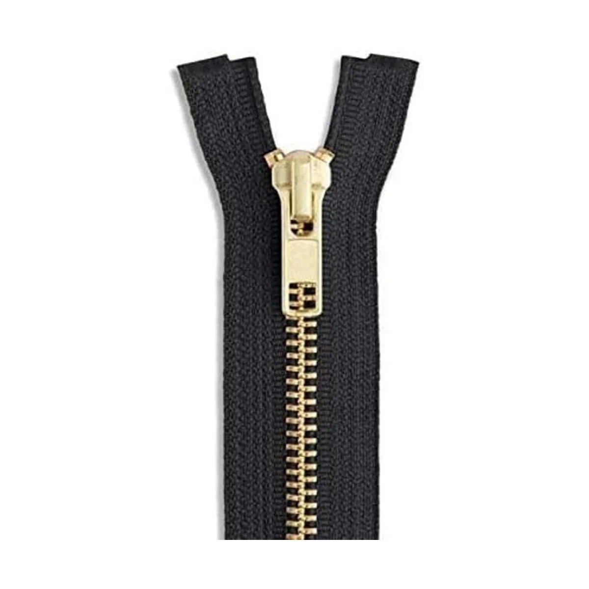 Chaqueta de latón de 12.0 in con cremallera negra para_1