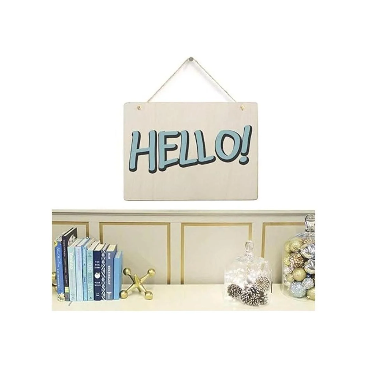 6 unidades de placas de madera en blanco rectángulo sin_6