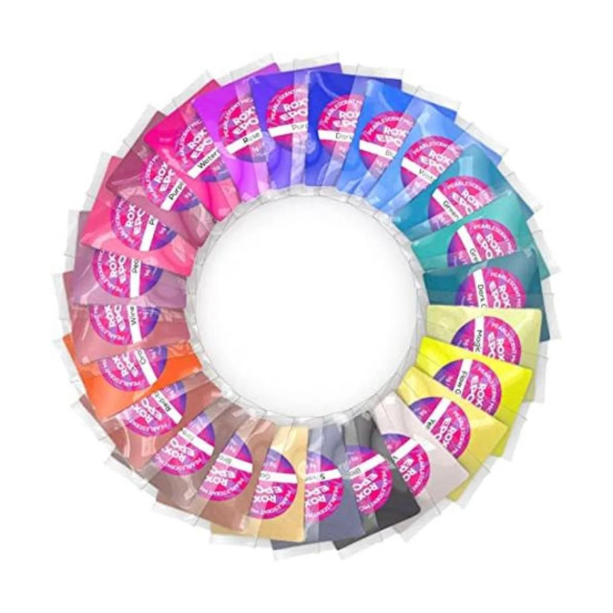 Polvo de mica nacarado de 24 colores de 0.18 onzas cada_1