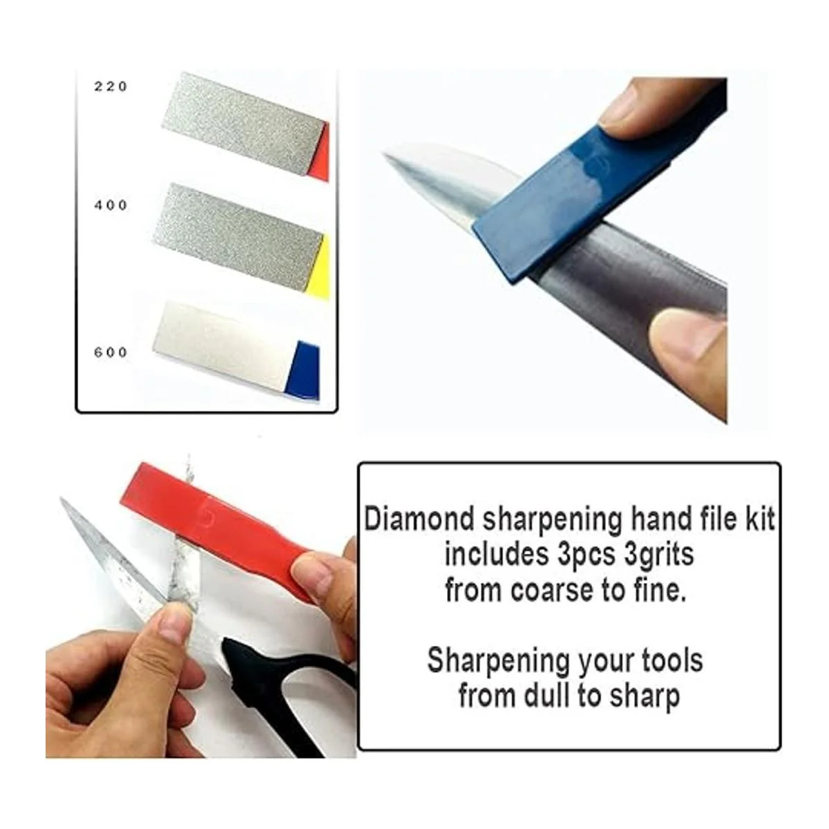 DMD Diamond Coded Color Mini Diamond Hone Kit 3Grits_4