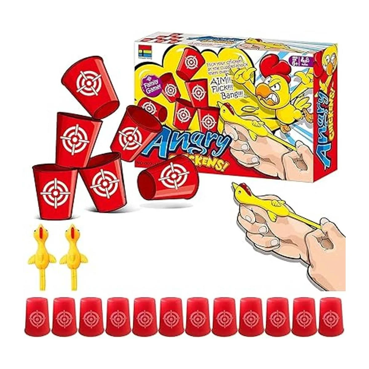 LAFALA Slingshots Juego de 12 copas de pollo y pollo_2