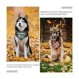 Paquete de 3 bandana de Halloween para perro triángulo_6