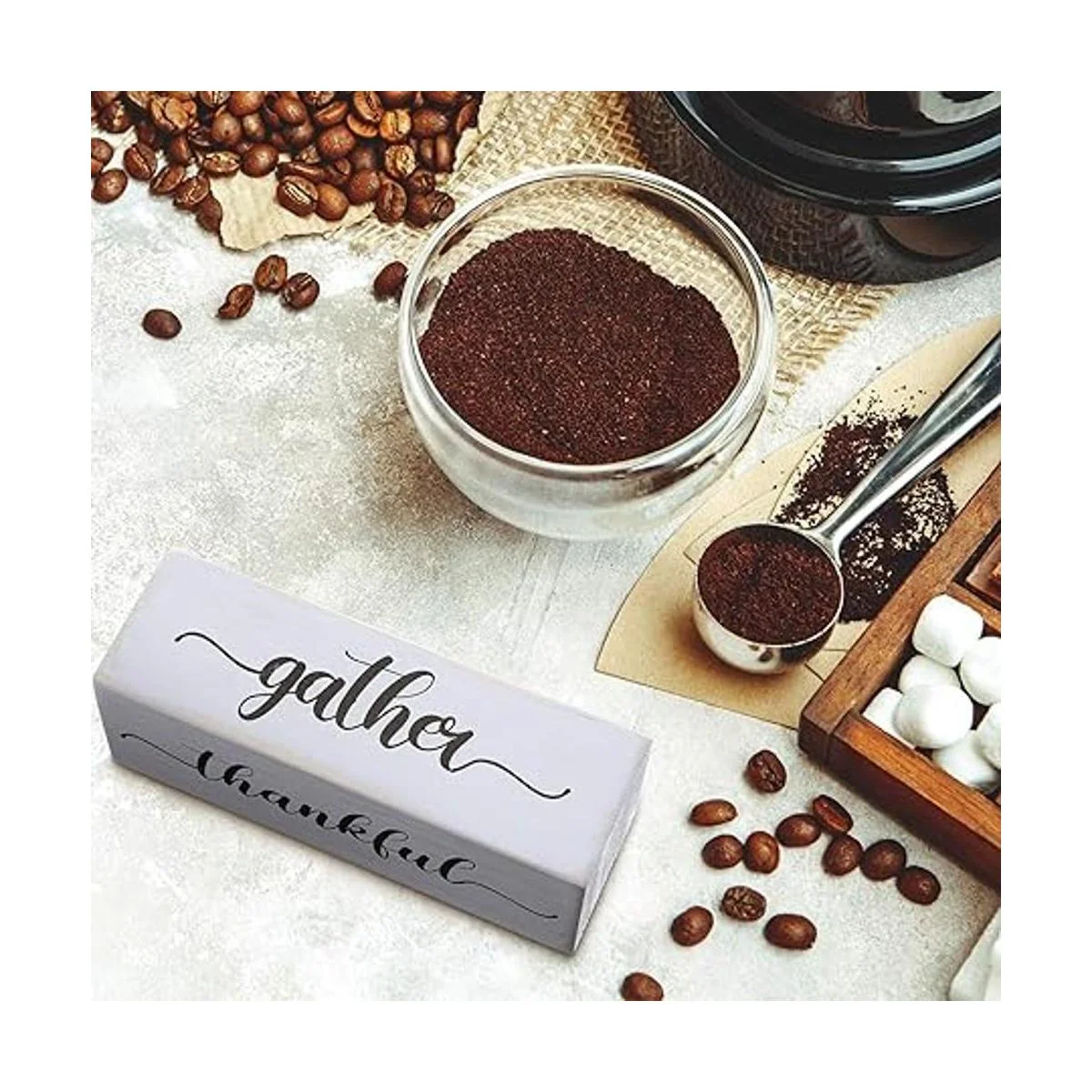 Letrero inspirador de cuatro caras de madera rústica_7