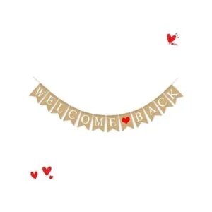 SWYOUN Bandera de arpillera con texto en inglés Welcome_5