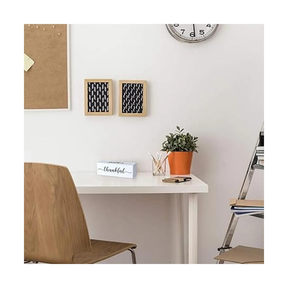 Letrero inspirador de cuatro caras de madera rústica_5