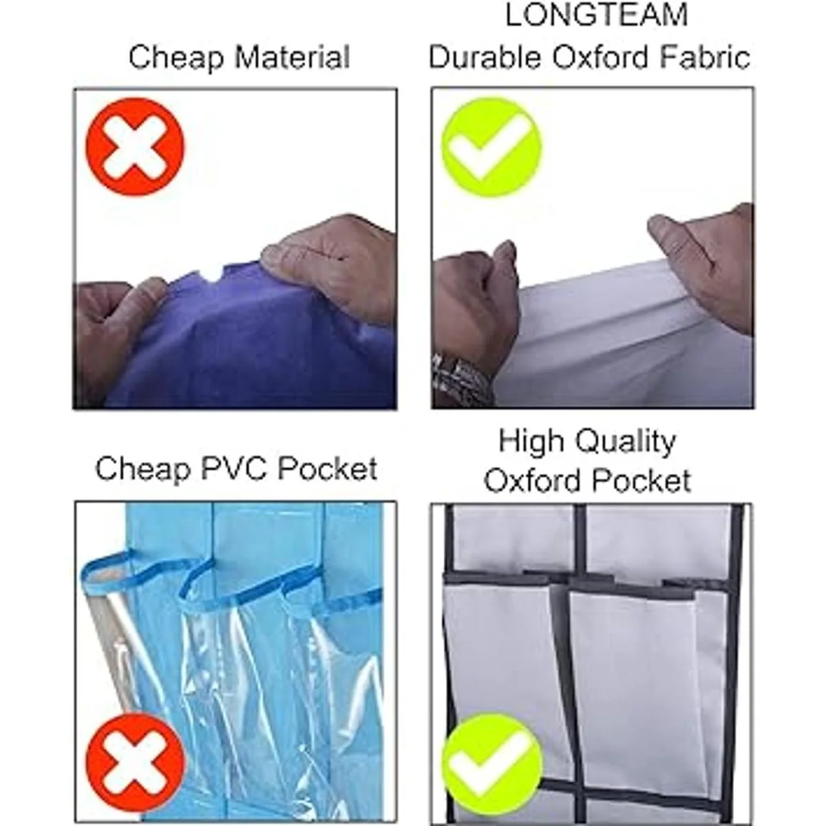 LONGTEAM Organizador de zapatos de tela Oxford gruesa_3