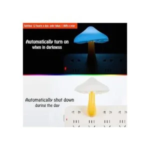 4 piezas de luz nocturna LED con forma de hongo de 7_4