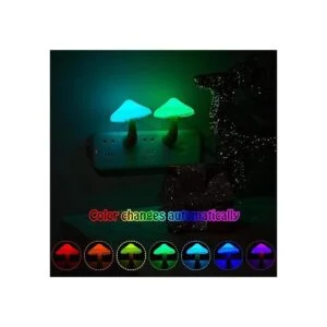 4 piezas de luz nocturna LED con forma de hongo de 7_3