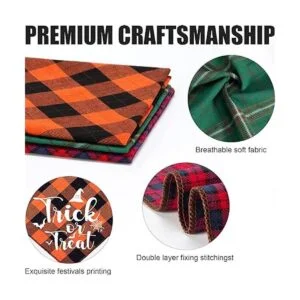 Paquete de 3 bandana de Halloween para perro triángulo_3