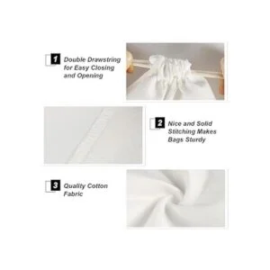 HRX Package 20 bolsas de muselina de 4 x 6 pulgadas_4