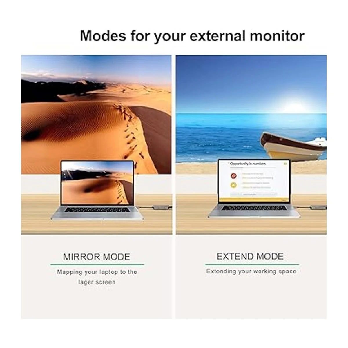 Hub USB C estación de base USB C 5 en 1 puerto de carga_6