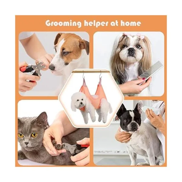 Guzekier Pet Dog Grooming Hammock Harness for Cats Dogs_5