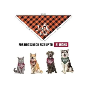 Paquete de 3 bandana de Halloween para perro triángulo_2