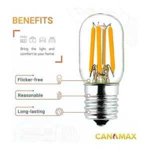 Canamax Bombilla LED T7 E17 2 W 120 V paquete de 3_2