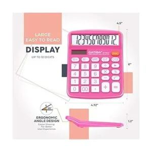 Calculadora de escritorio de 12 dígitos con pantalla LCD_2