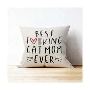 Manchengzi Best Cat Mom Ever Throw Funda de almohada_3