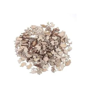 300 piezas de adornos de madera forma de ardilla de hongo_6