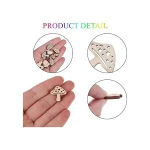 300 piezas de adornos de madera forma de ardilla de hongo_5