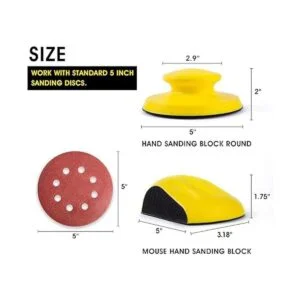 S SATC Bloque de lijado a mano de 5 pulgadas bloque de_2