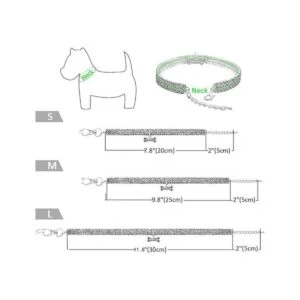 RayMinsino Collar para mascotas con diamantes colgante de_2