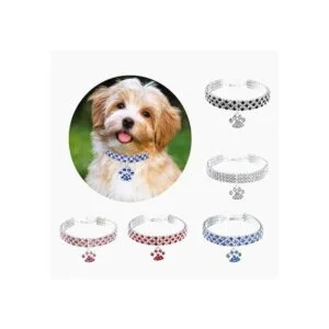 RayMinsino Collar para mascotas con diamantes colgante de_3