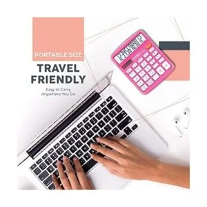 Calculadora de escritorio de 12 dígitos con pantalla LCD_6