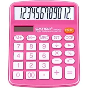 Calculadora de escritorio de 12 dígitos con pantalla LCD_1
