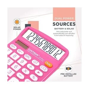 Calculadora de escritorio de 12 dígitos con pantalla LCD_3