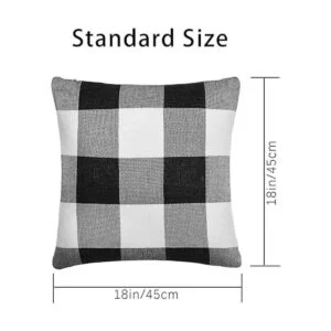 Tosewever Juego de 2 fundas de almohada a cuadros de_7