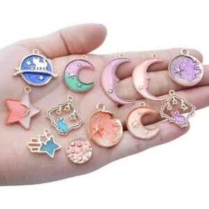 Aylifu 60 dijes de esmalte mixto con corazón luna_7