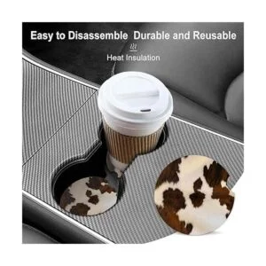 Paquete de 2 posavasos absorbentes para automóvil para_4