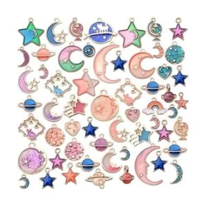 Aylifu 60 dijes de esmalte mixto con corazón luna_1