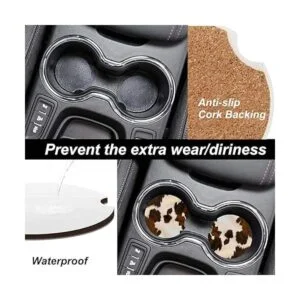 Paquete de 2 posavasos absorbentes para automóvil para_3