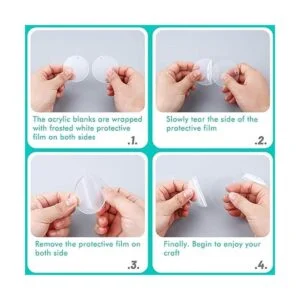 Audab Llavero acrílico en blanco 120 llaveros en blanco_4