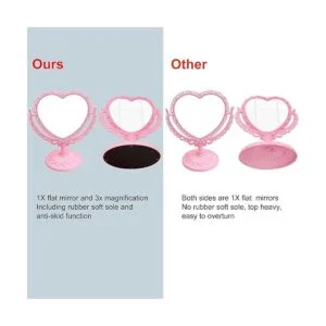 Espejo de tocador de mesa de 7 pulgadas 1x3X espejo de_6