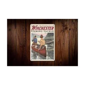 KENSILO Bar Vintage Retro Metal Tin Sign Winchester Fish_4