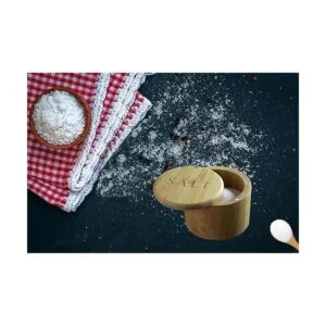 Salero caja de sal de bambú recipiente de sal con_6