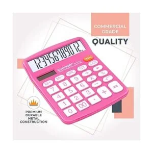 Calculadora de escritorio de 12 dígitos con pantalla LCD_5