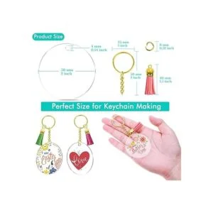 Audab Llavero acrílico en blanco 120 llaveros en blanco_6