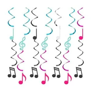 Zonon 25 piezas de espiral para colgar notas musicales_1