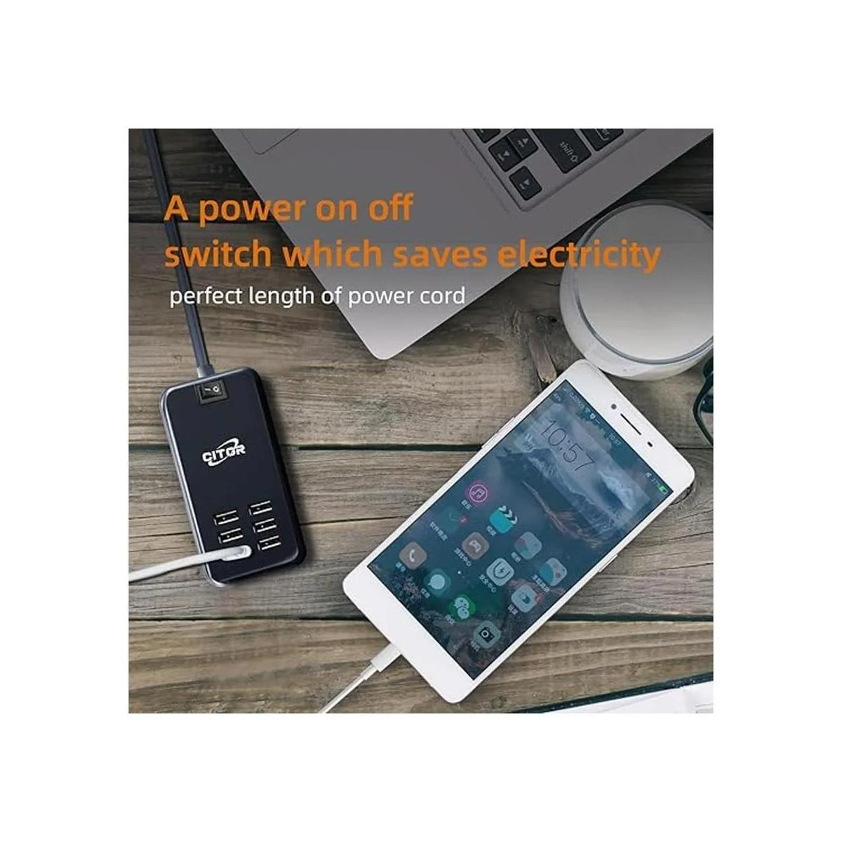 Cargador USB multipuerto estación de carga USB de 6_7